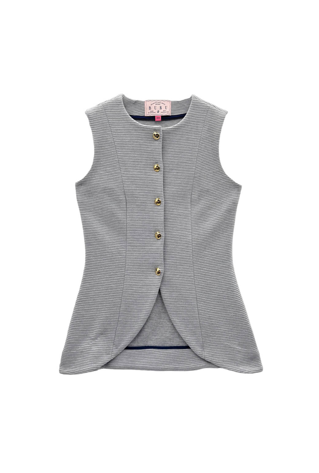 Annie Vest - Grey Ottoman Rib - Image 4