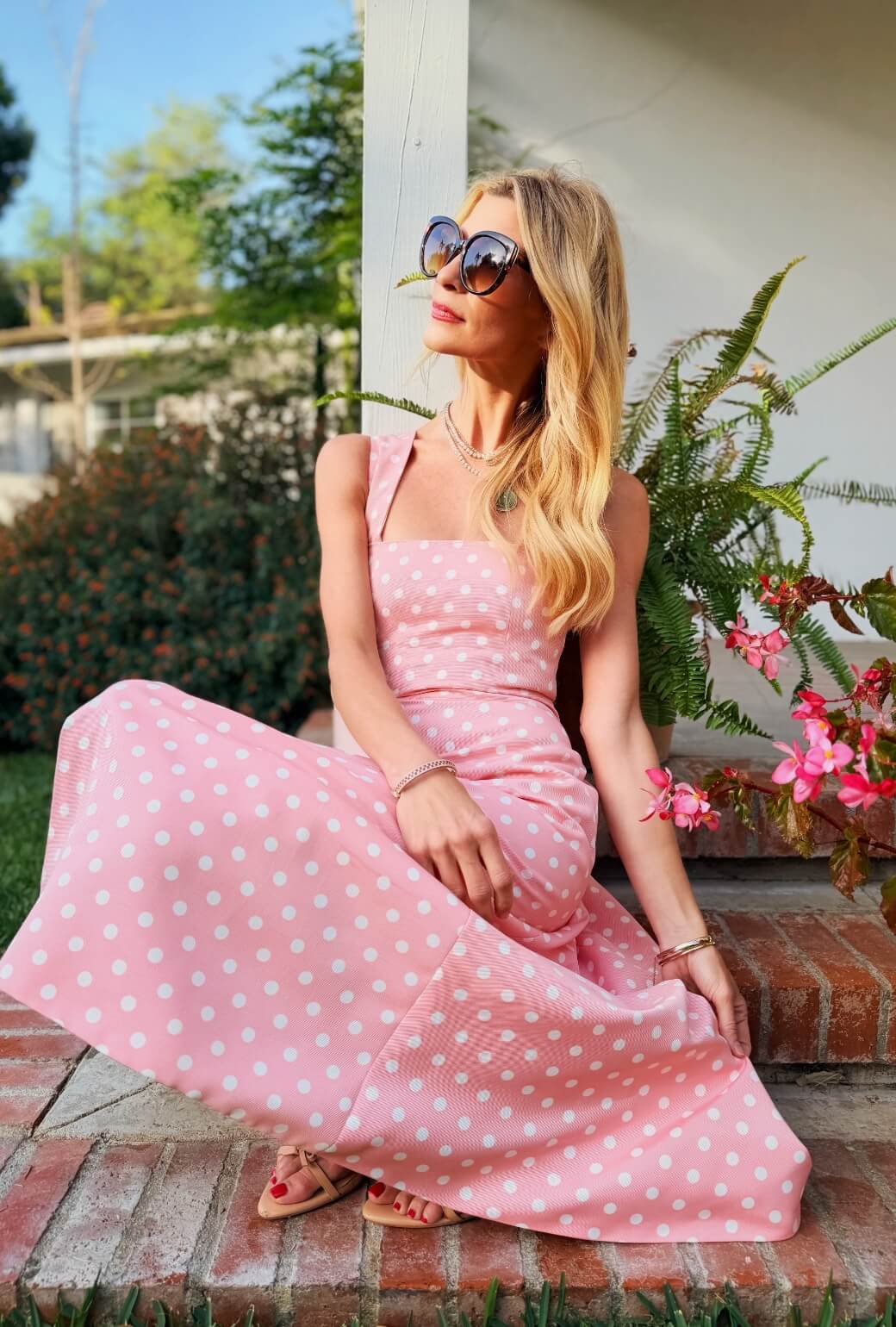 Ashbourne Dress - Coral Dot - Image 3