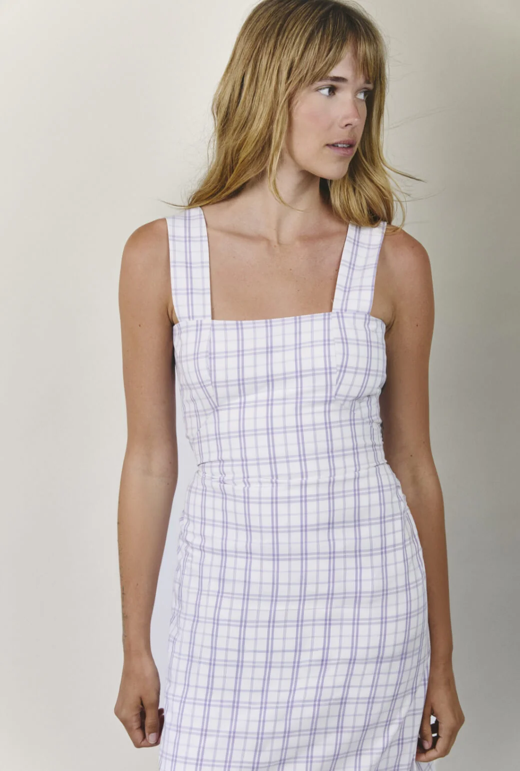 Ashbourne Dress - Purple Windowpane Plaid - Image 3