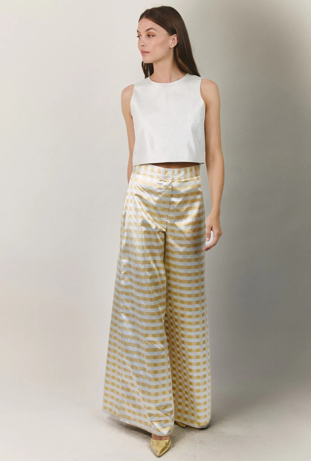 Audrey Peplum - Silver Lamé - Image 7