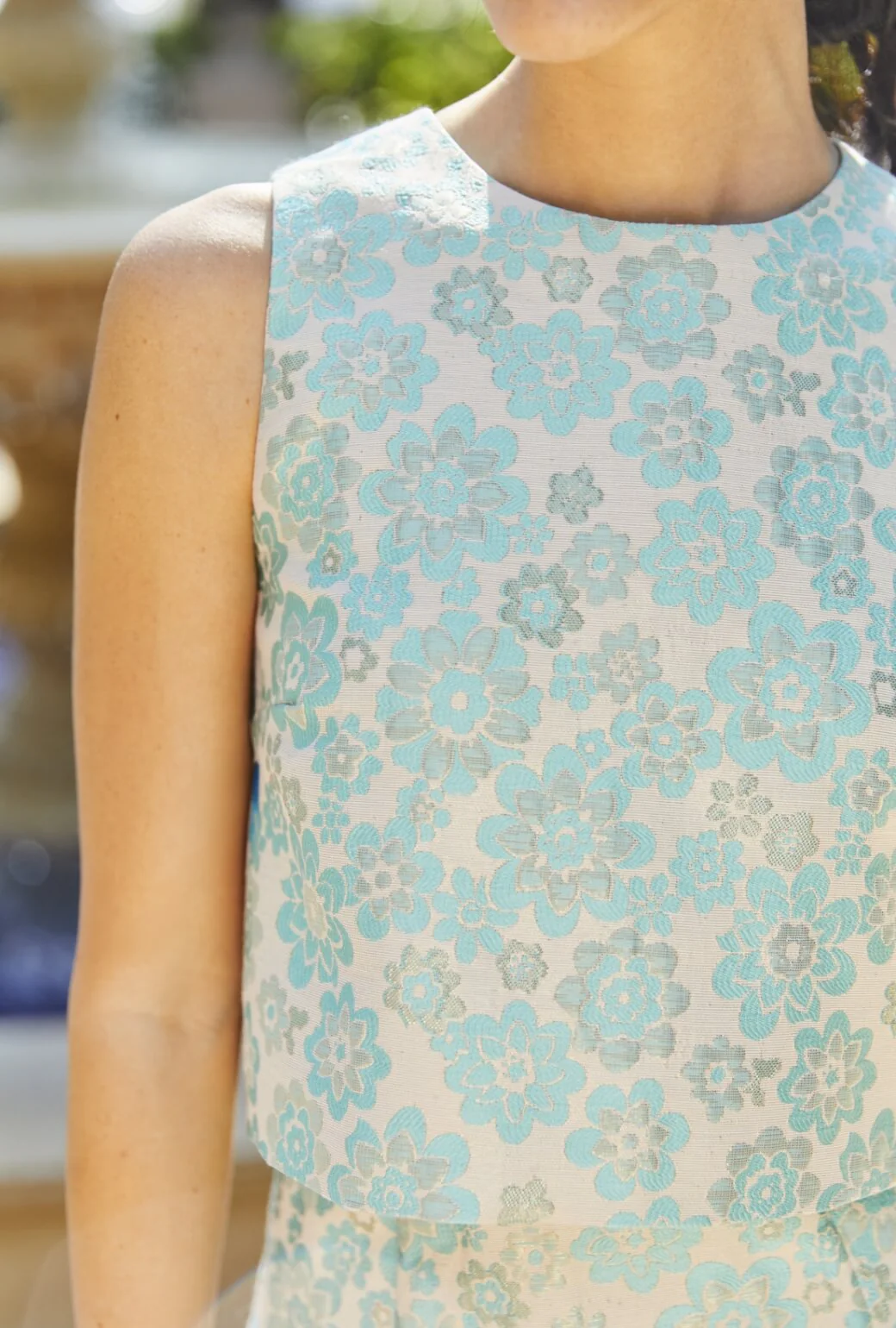 Audrey Top - Aqua Brightline - Image 3