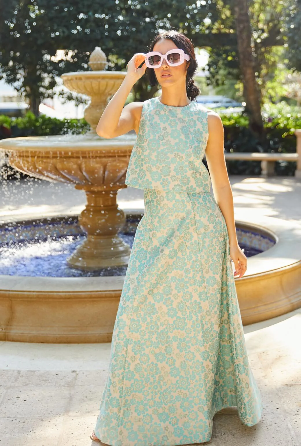 Audrey Top - Aqua Brightline - Image 7