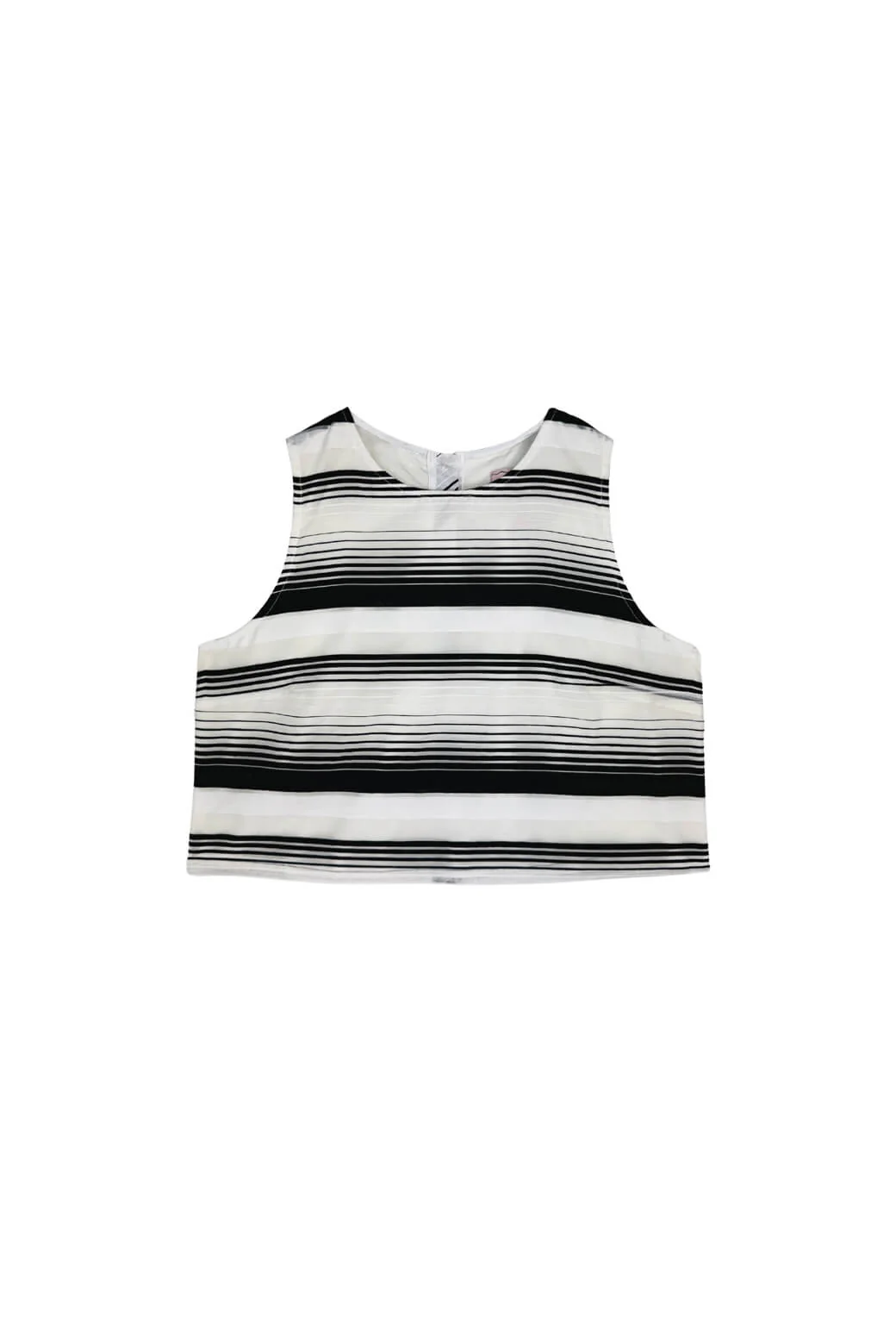 Audrey Top - Black and White Stripe - Image 3