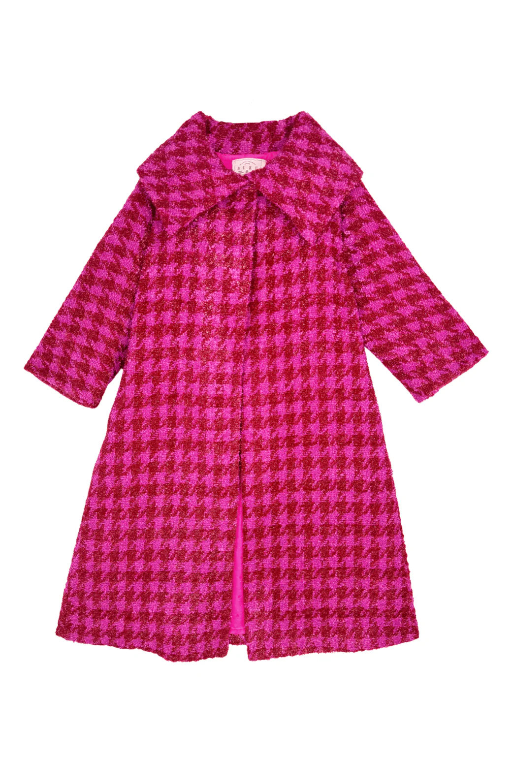 Belted Grace Coat - Pink & Red Tweed - Image 3
