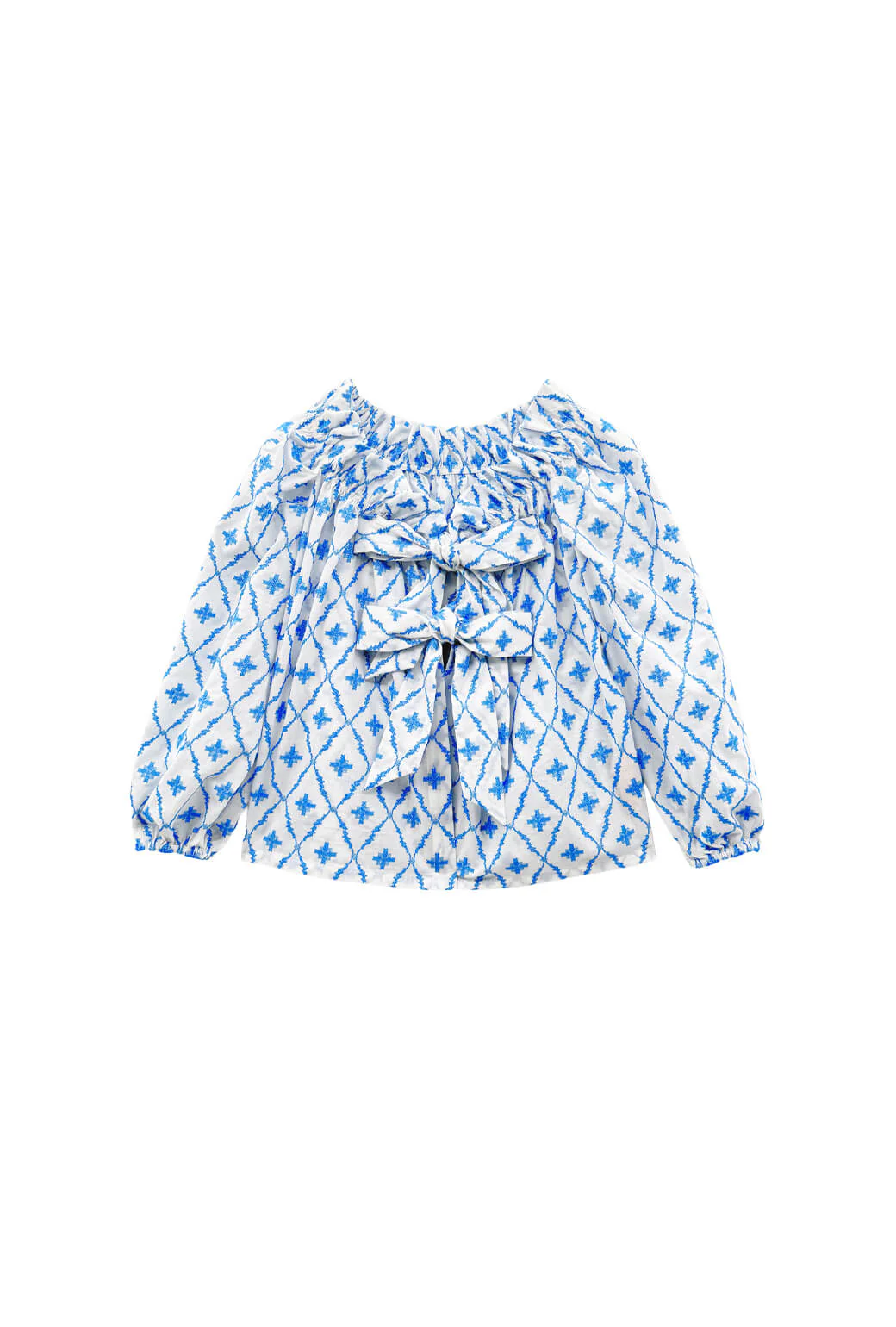 Bettie Ann Blouse -  Blue Embroidery - Image 3