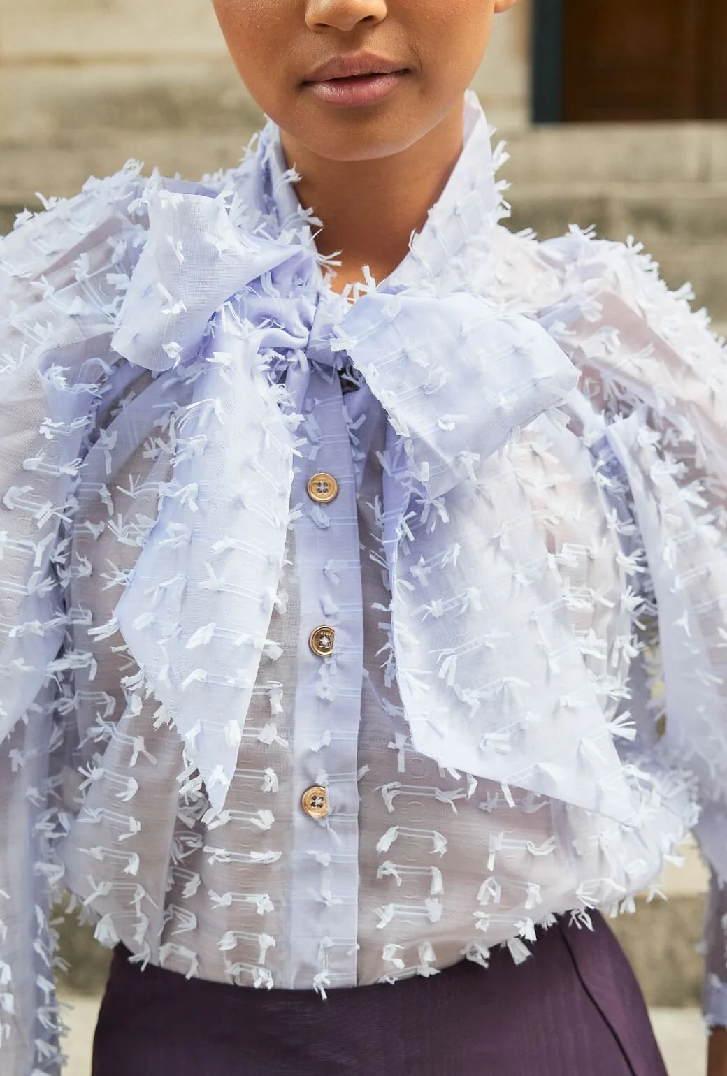 Big Bow Blouse - Lilac Bows - Image 4