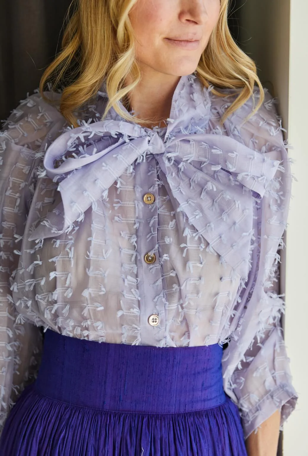 Big Bow Blouse - Lilac Bows - Image 6