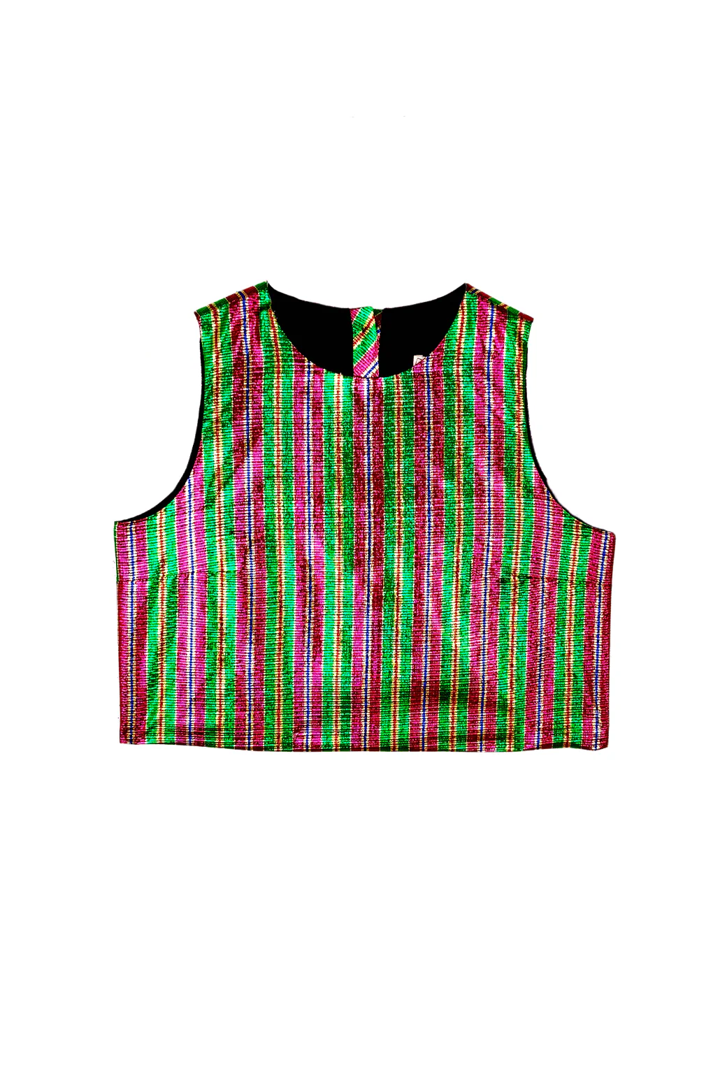 Birthday Audrey Top - Hot Pink Stripe Lame - Image 3