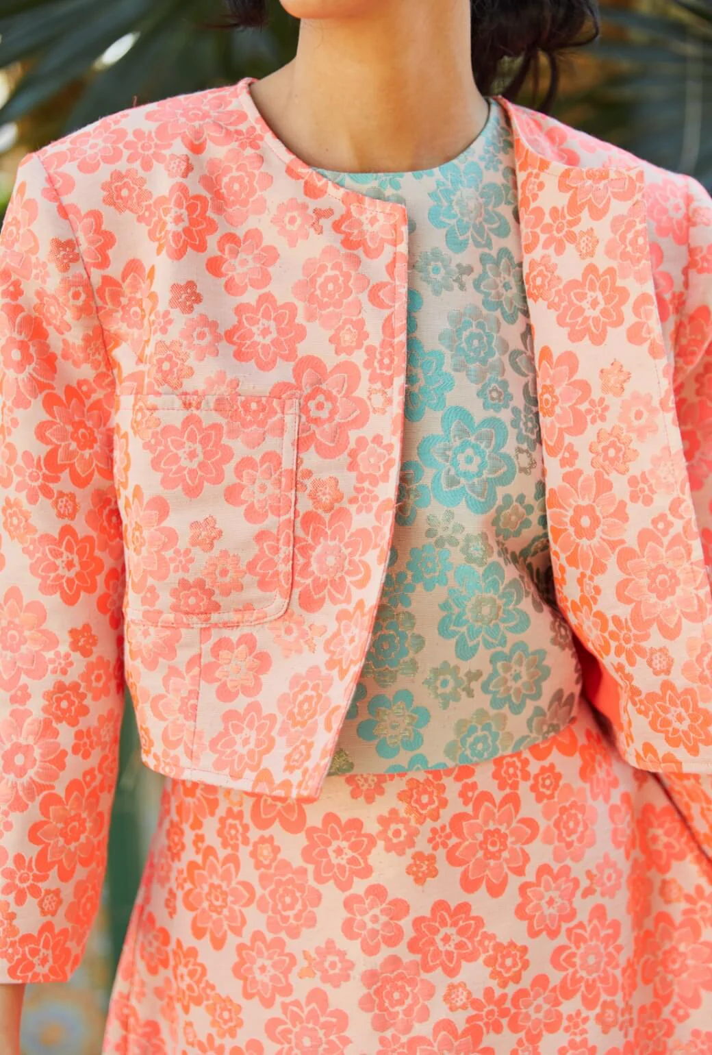 Bolero Blazer - Coral Brightline - Image 4