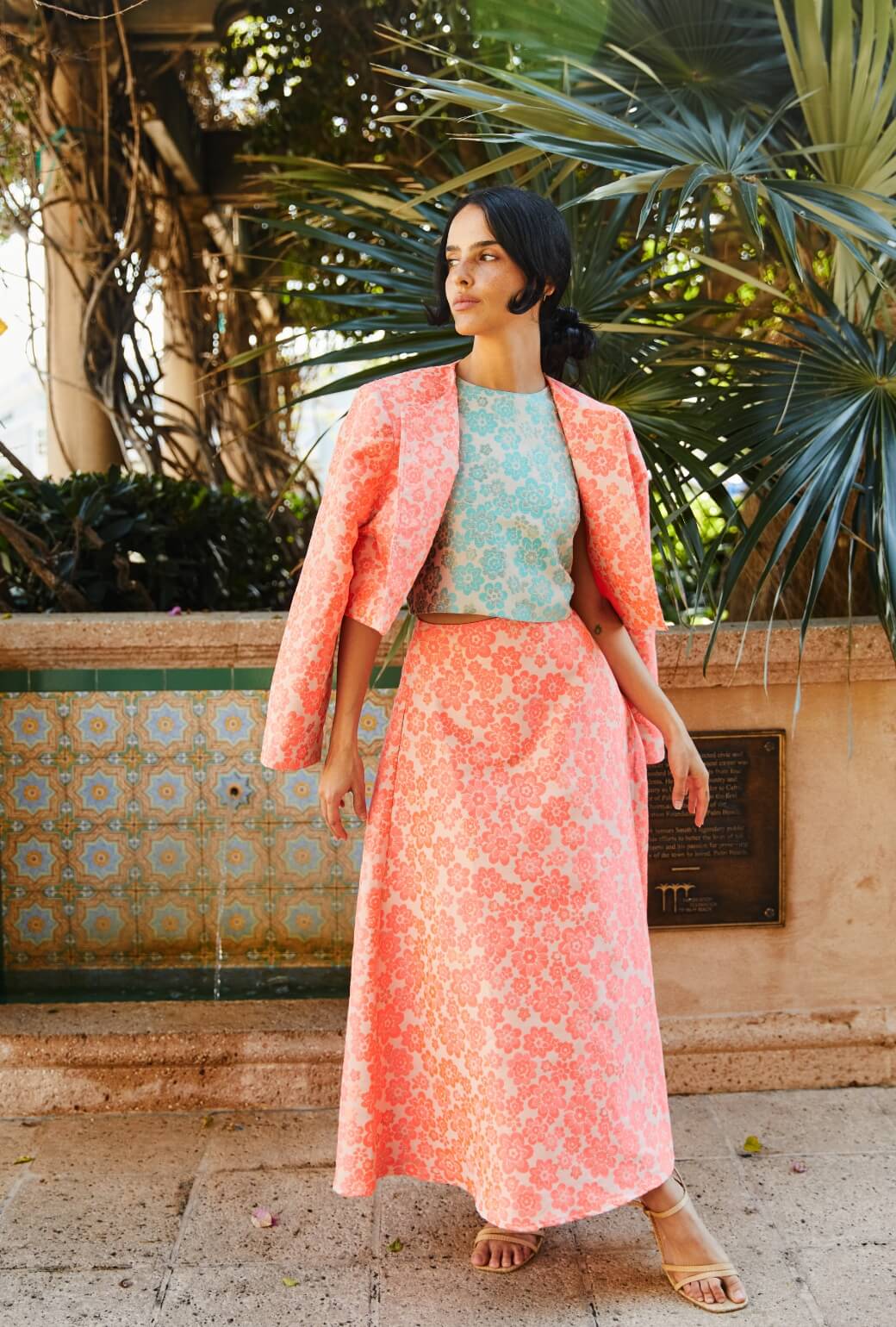 Bolero Blazer - Coral Brightline - Image 7