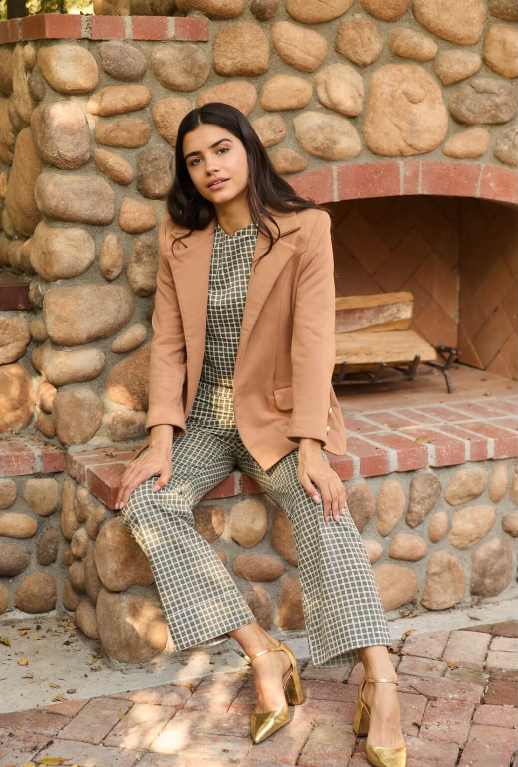 Boyfriend Blazer - Caramel Knit - Image 2