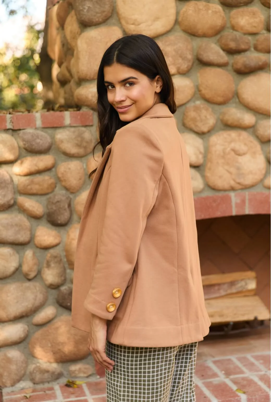 Boyfriend Blazer - Caramel Knit - Image 4