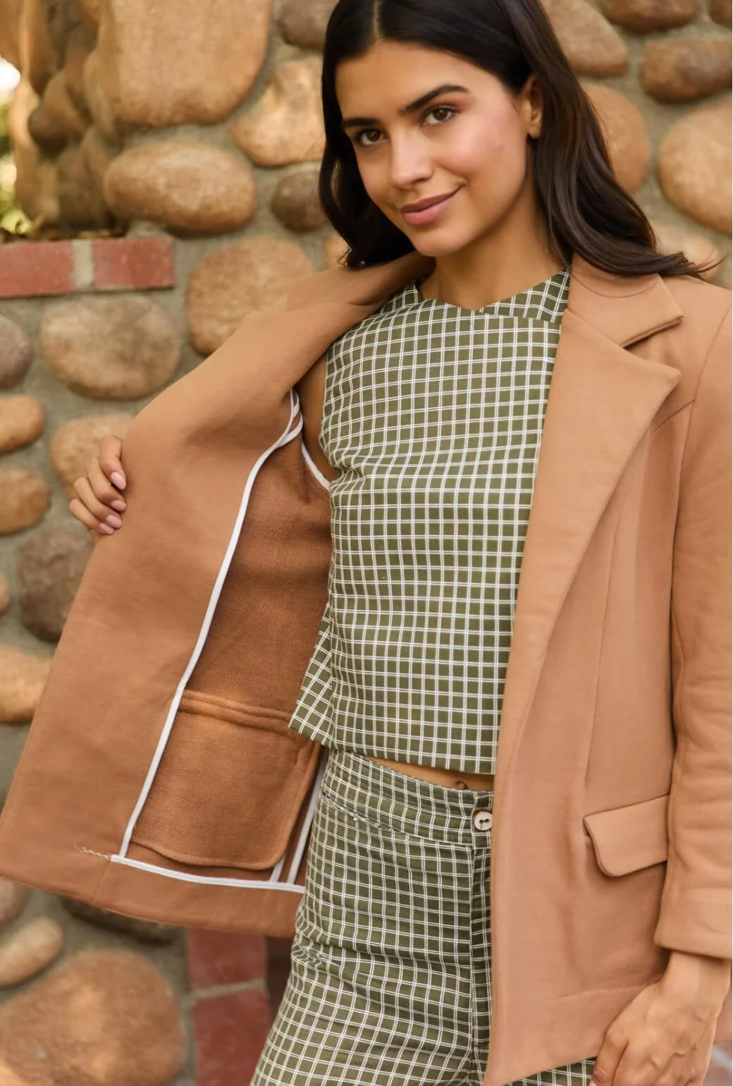 Boyfriend Blazer - Caramel Knit - Image 5