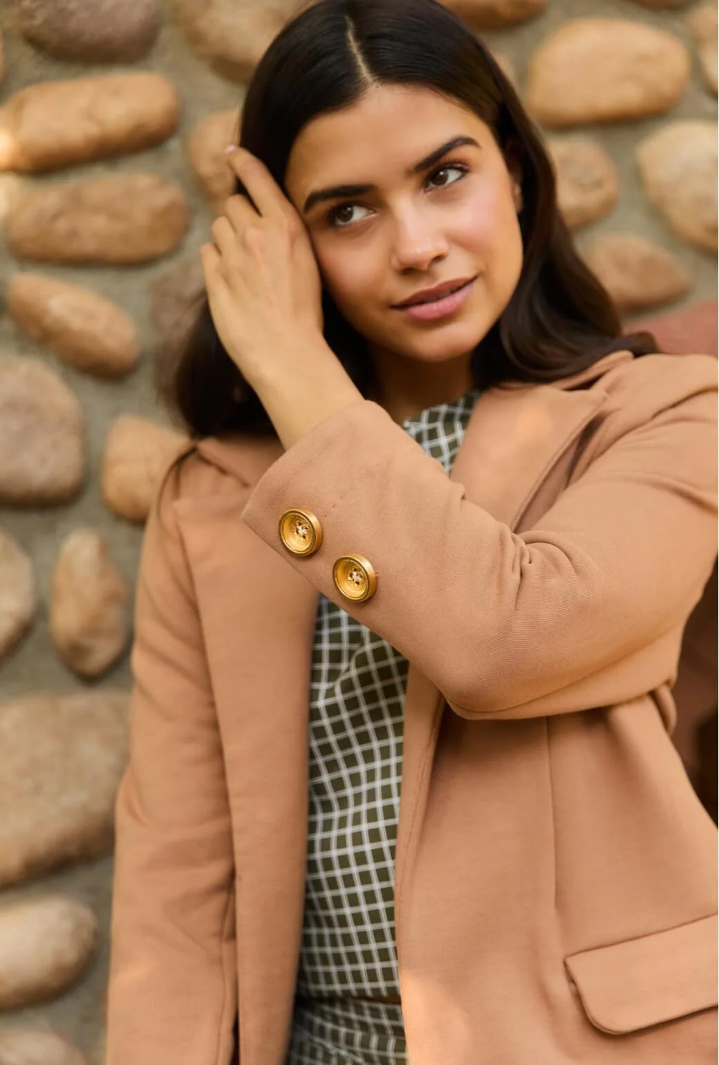 Boyfriend Blazer - Caramel Knit - Image 6