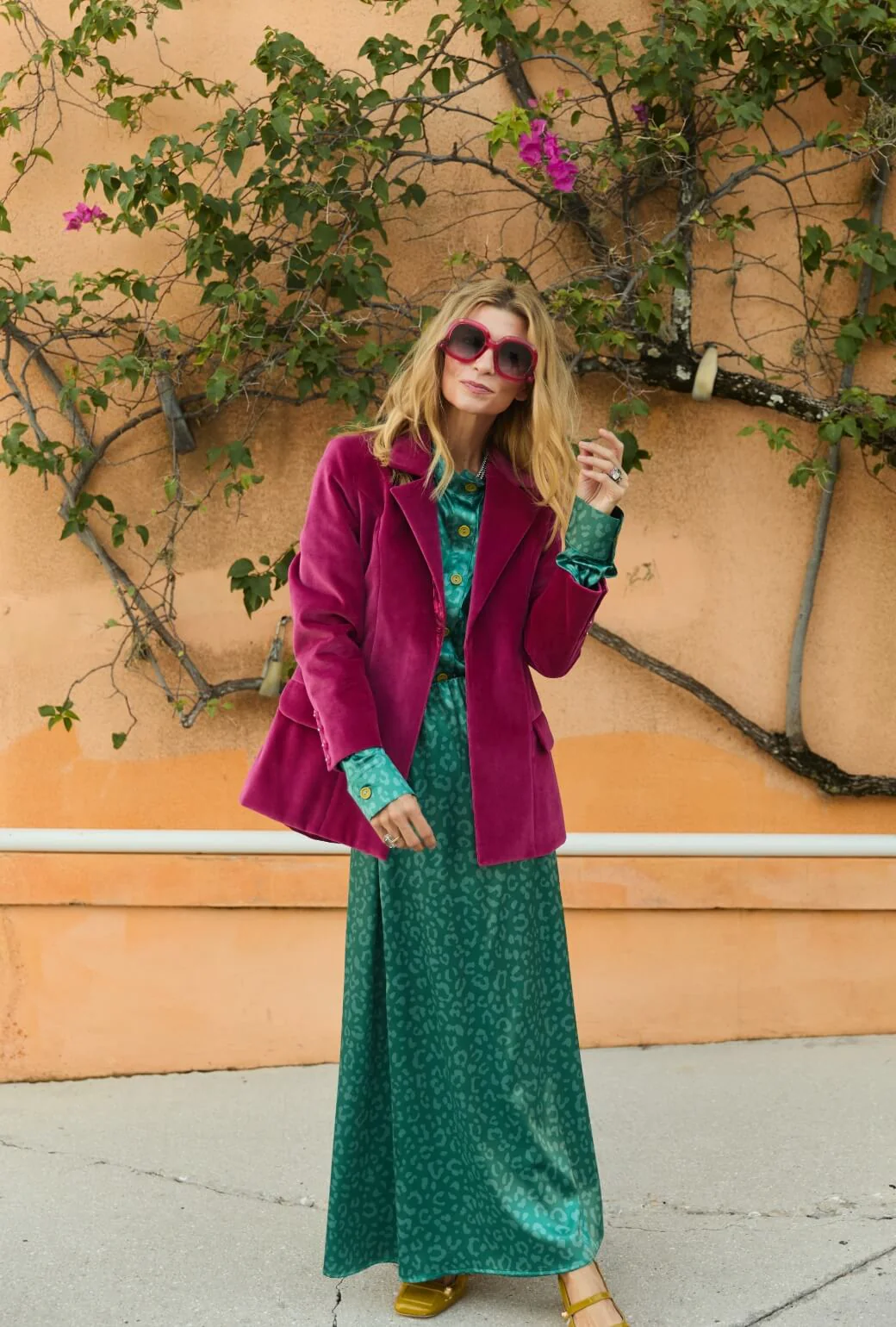 Boyfriend Blazer - Pink Velvet - Image 3