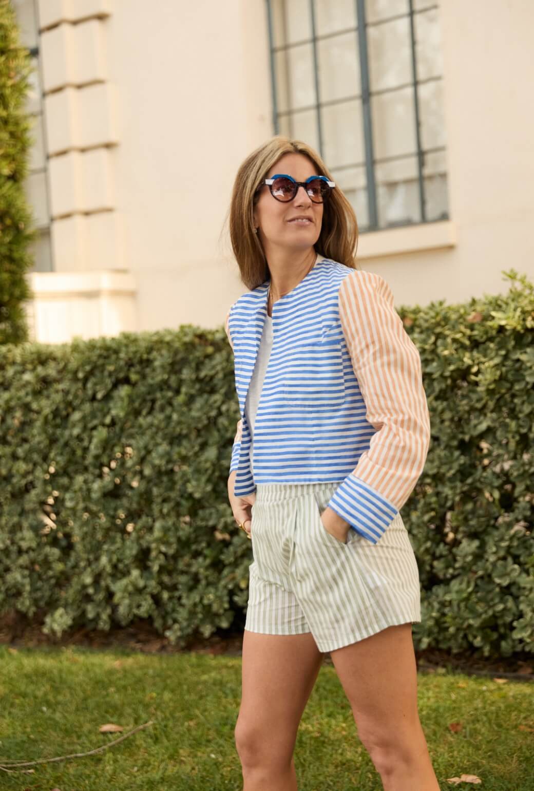 Buru x Ali Sisto Contrast Blazer - Multicolor Stripe - Image 5