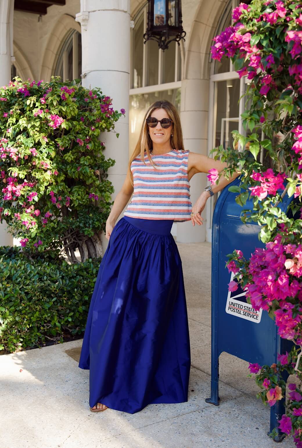 Buru x Ali Sisto Part Two The Marilyn Skirt Maxi - Cobalt Taffeta - Image 3