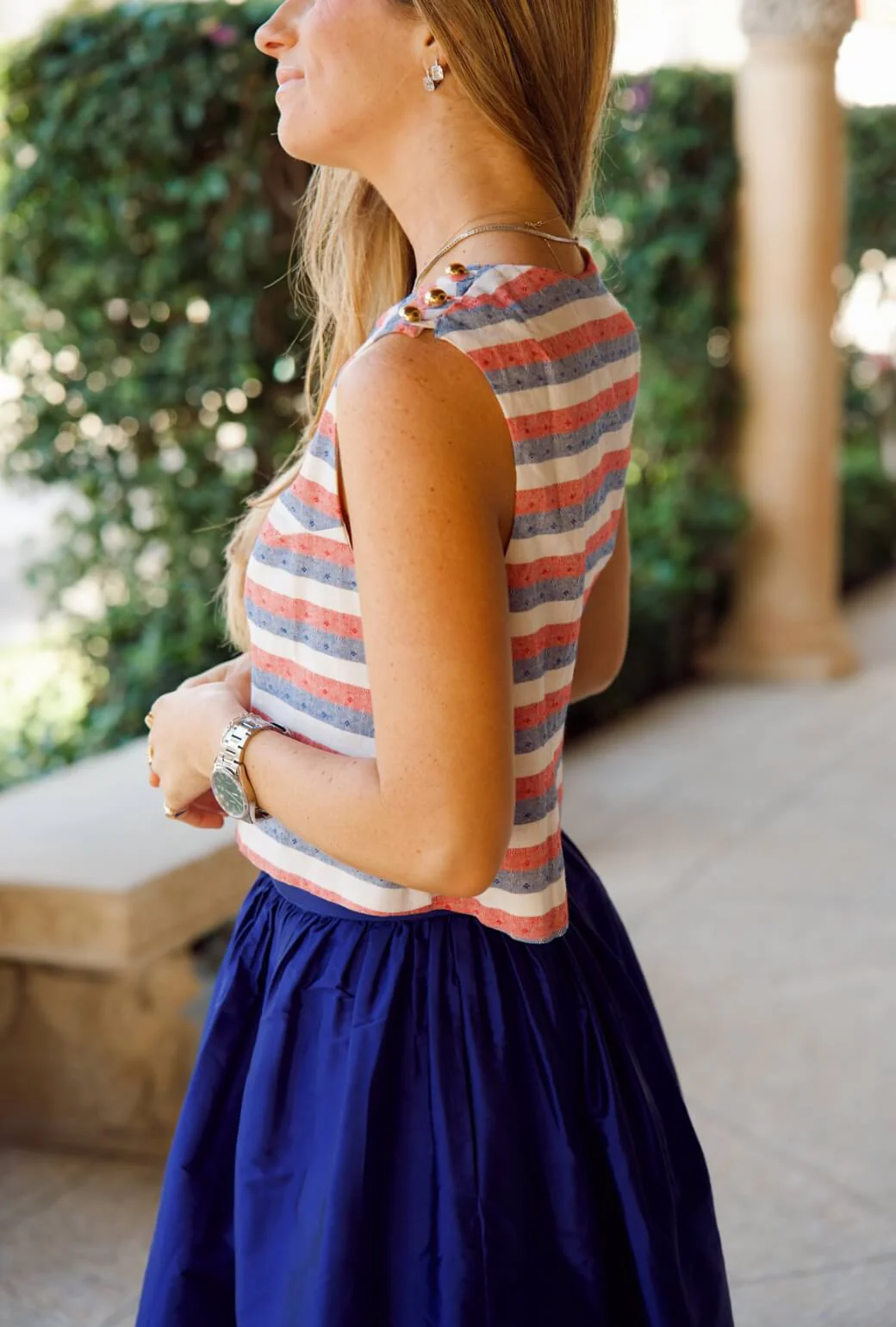Buru x Ali Sisto Part Two Button Box Top - Festive Stripe - Image 3