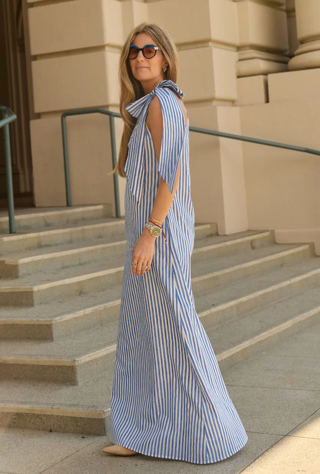 Buru x Ali Sisto The Ali Dress - Blue Stripe - Image 4