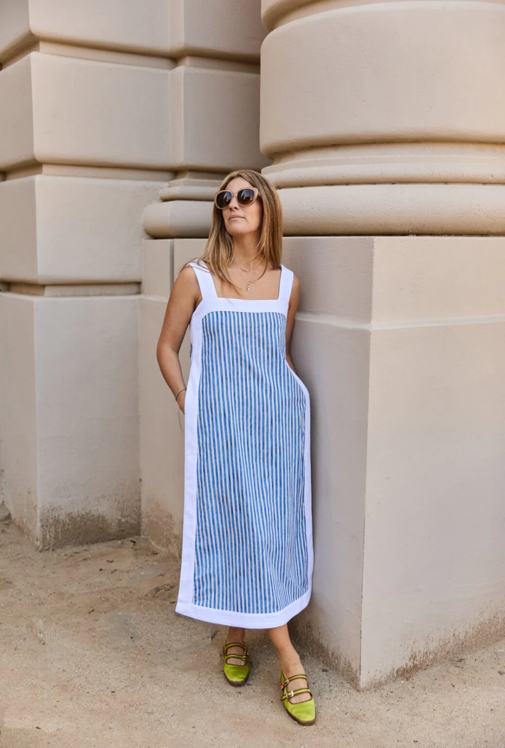 Buru x Ali Sisto The Lanai Tunic - Blue Stripe - Image 6