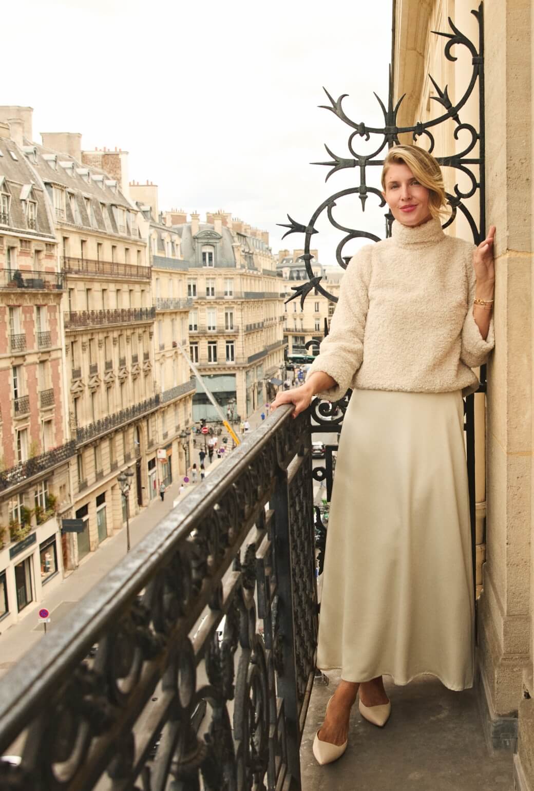 Buru x Anna Kloots The Leland Skirt - Ivory Satin - Image 3