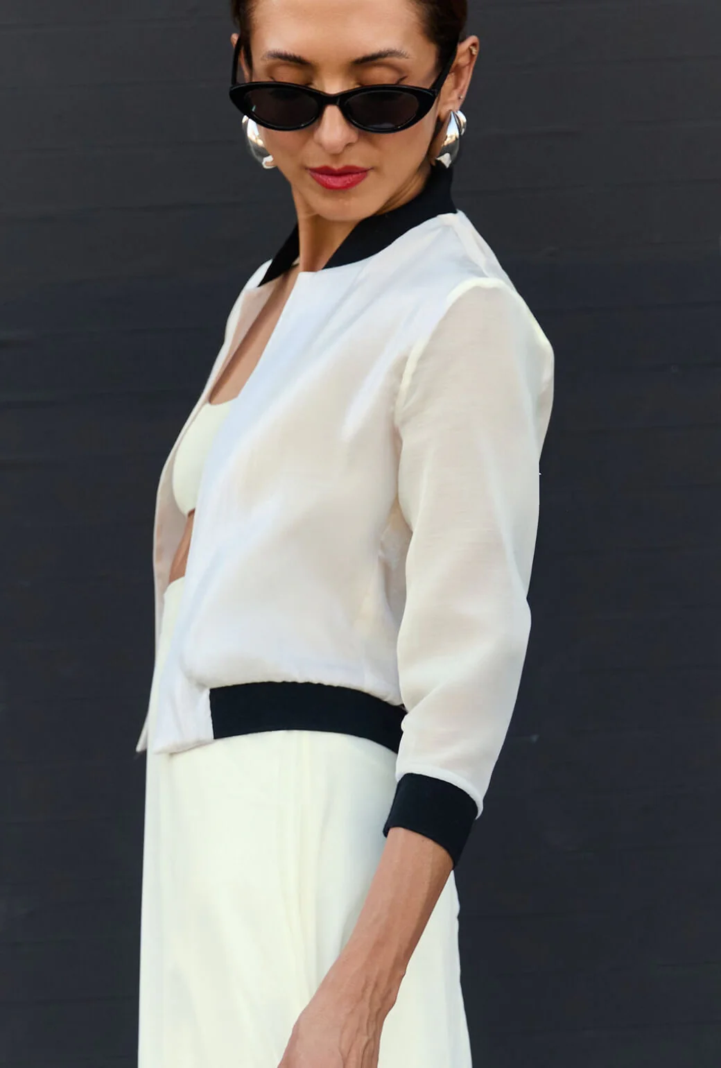 Buru x India The Beau Bomber - Black & Ivory - Image 3