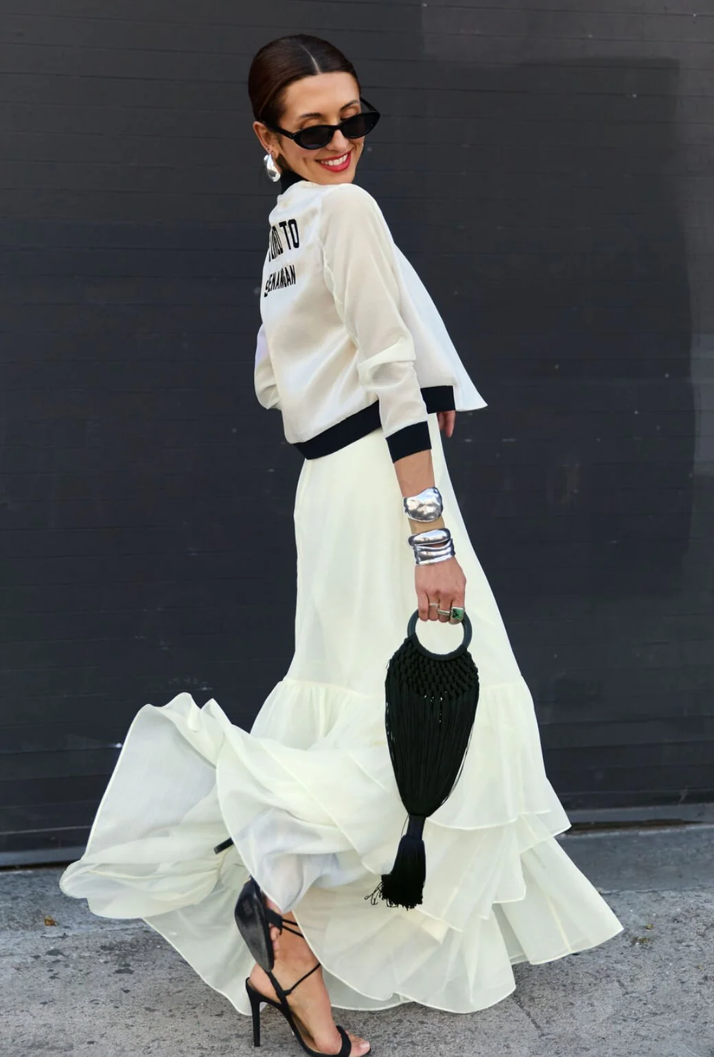 Buru x India The Beau Bomber - Black & Ivory - Image 8