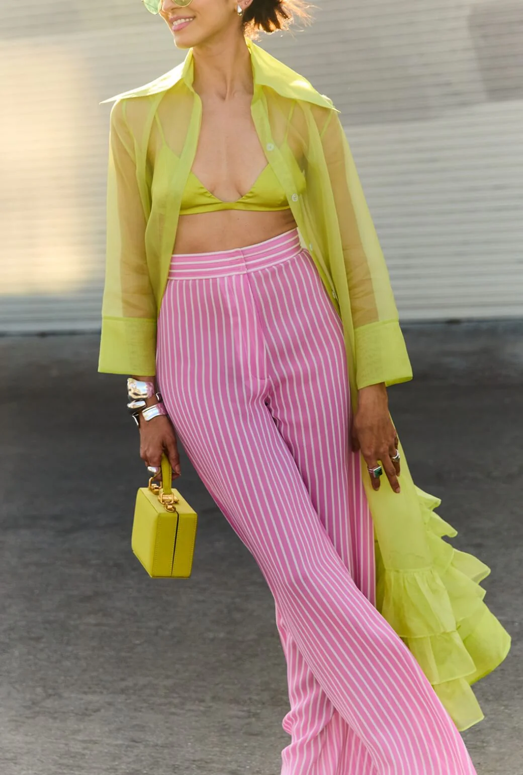 Buru x India The Picadilly Pant - Pink Pinstripe - Image 2