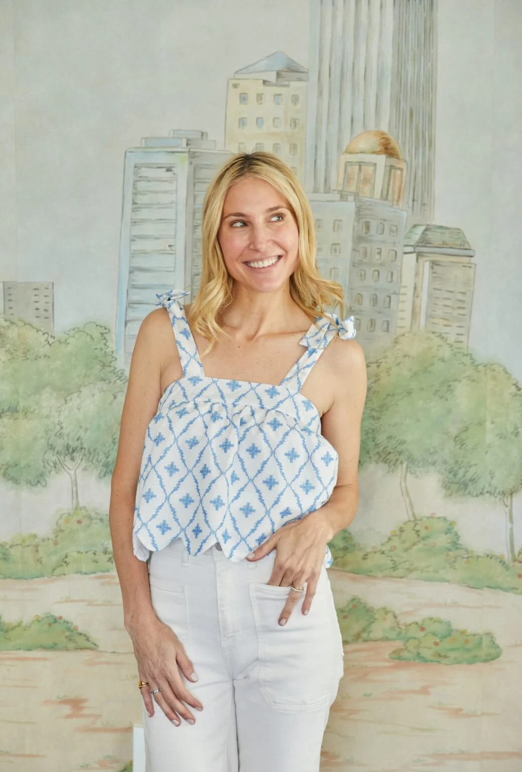 Buru x Kristin Kennedy Scallop Tier Dress - White - Image 8