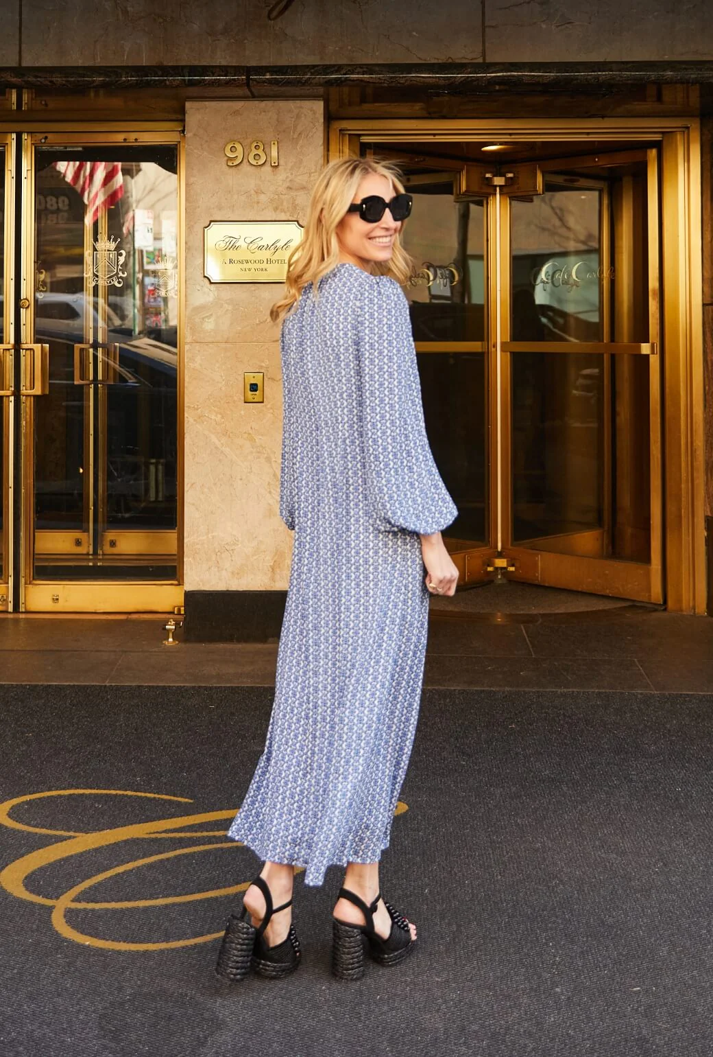 The Kristin Dress - Blue Lattice - Image 5