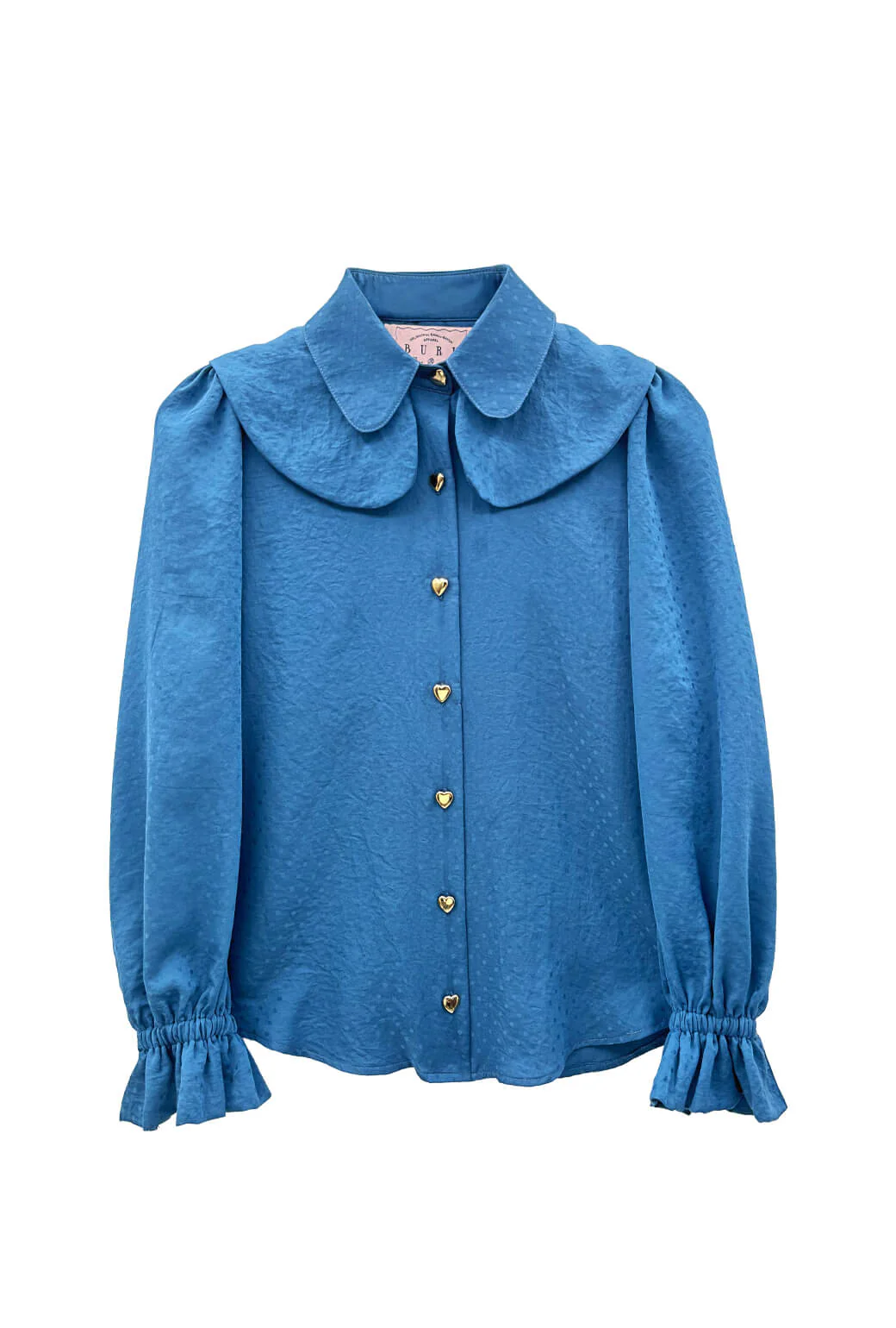 Ruffle Button Down - Cornflower Dot - Image 3