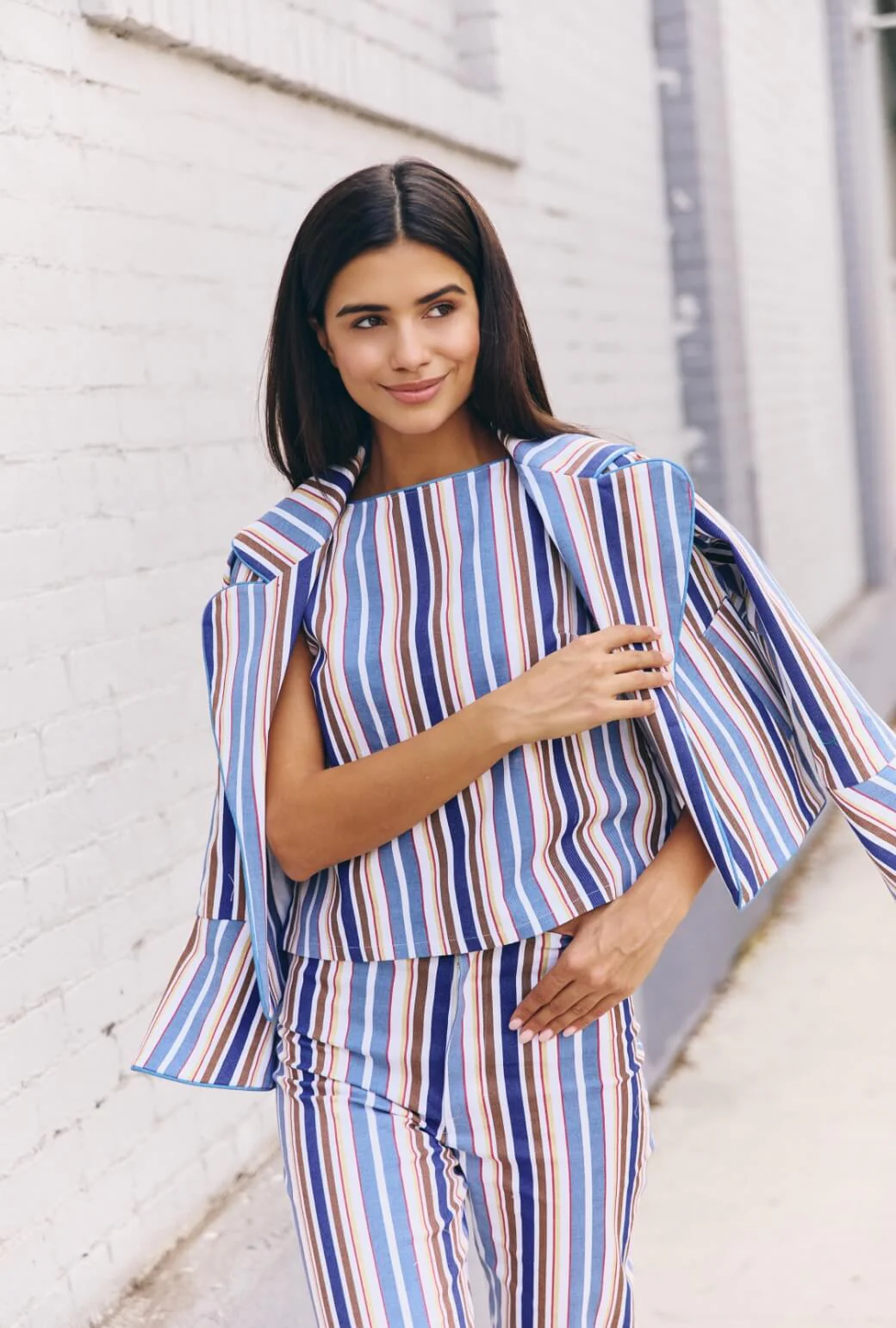 The Flip Jacket - Brown Stripe Twill - Image 9