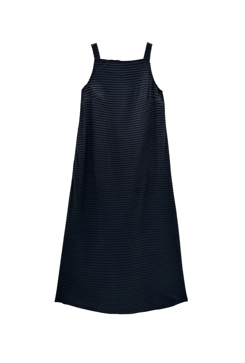 The Megan MIDI Dress - Black Pintuck Knit - Image 3