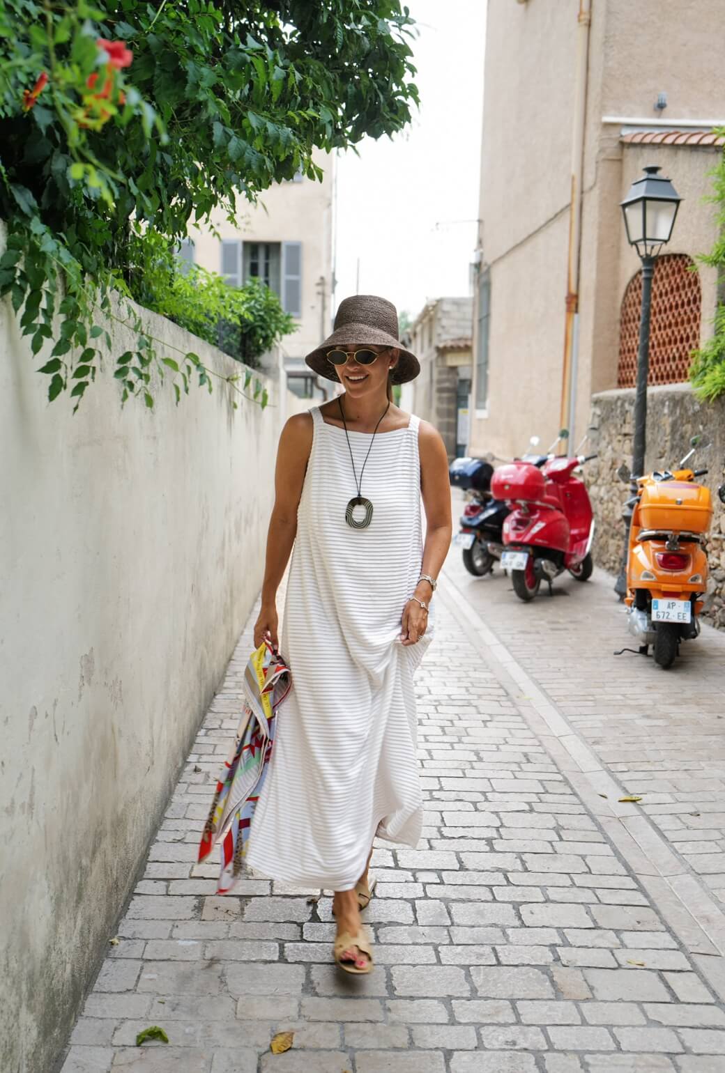 Buru x Megan Stokes The Megan MIDI Dress - White Pintuck Knit - Image 5