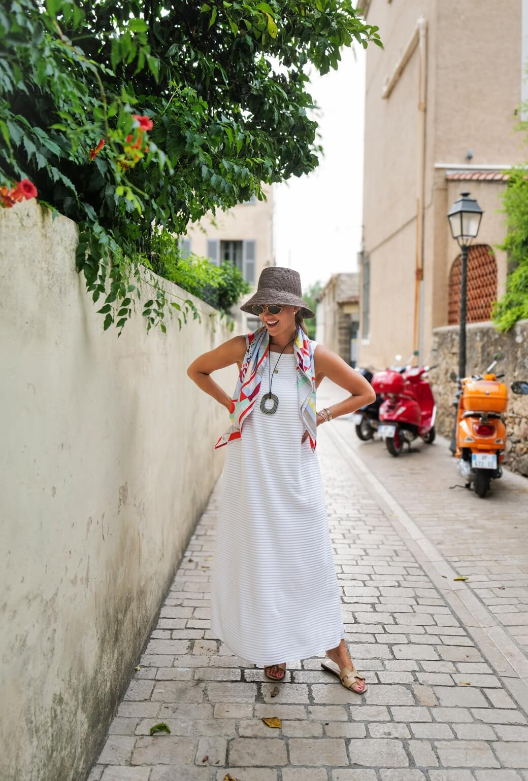 Buru x Megan Stokes The Megan MIDI Dress - White Pintuck Knit - Image 6
