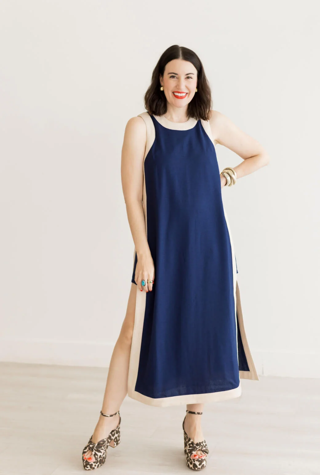 Buru x Val Bermuda Set - Navy & Taupe - Image 6