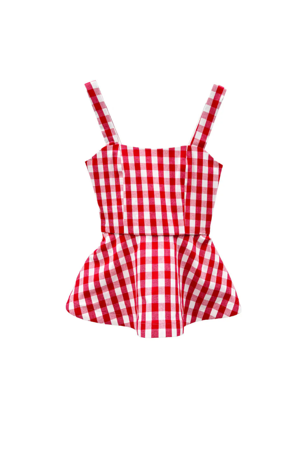 The Peplum Bustier -Red Gingham - Image 3