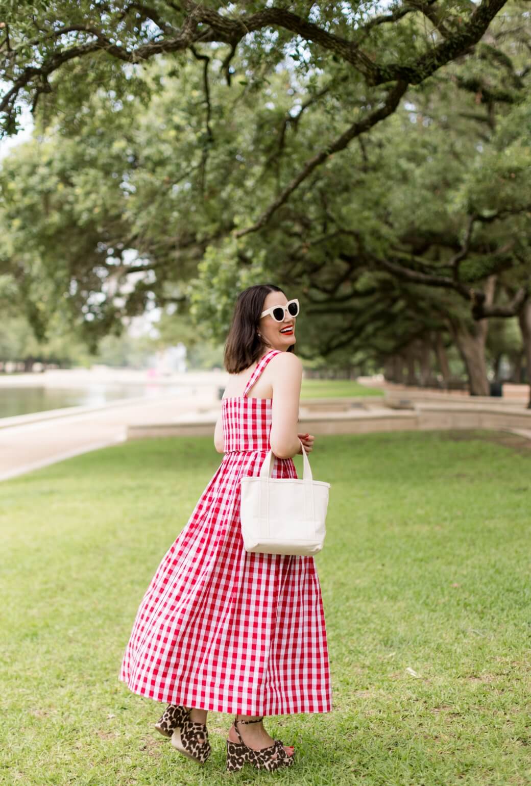 The Peplum Bustier -Red Gingham - Image 5