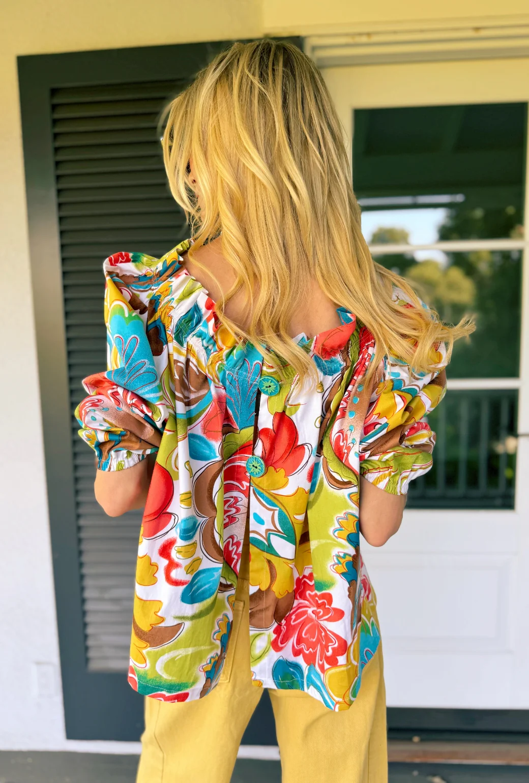 Button Back Bettie Ann Blouse -  Graffiti - Image 5