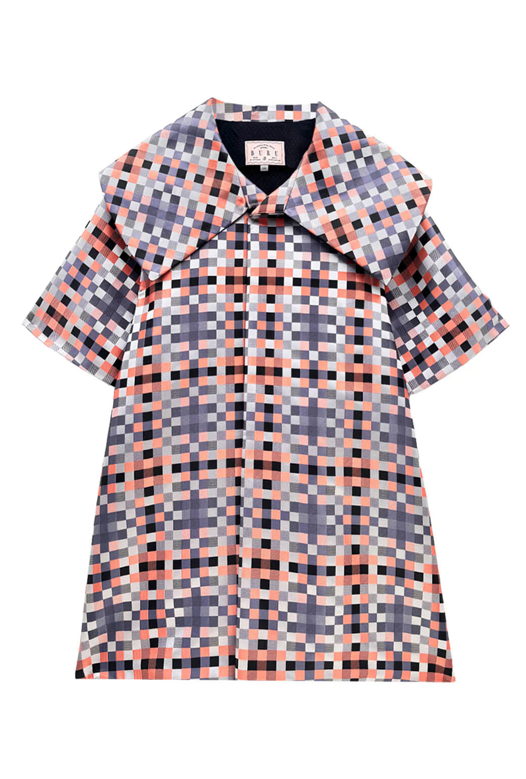 Car Coat - Patchwork Jacquard - Image 3