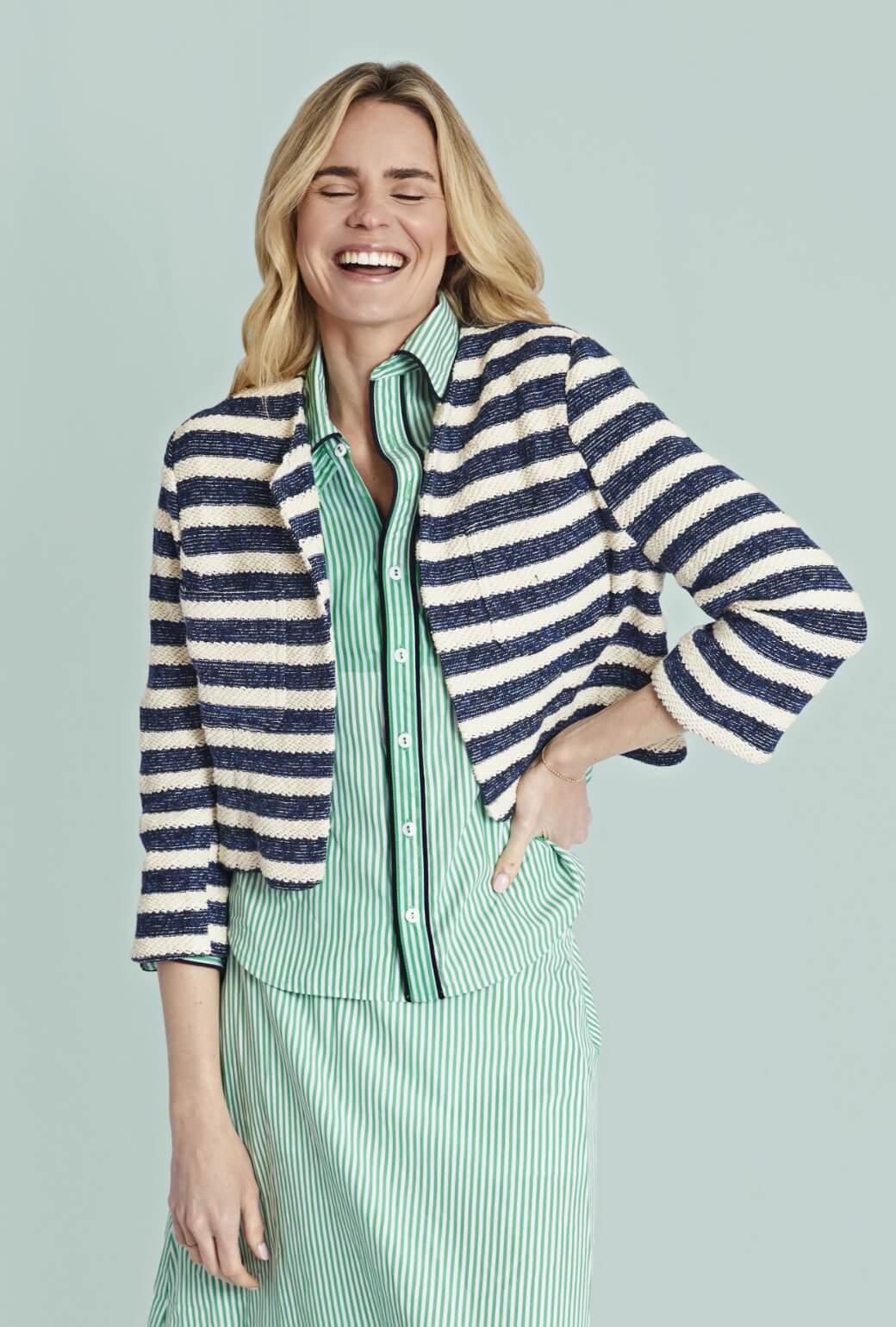 Cardigan Blazer - Navy Rope - Image 4