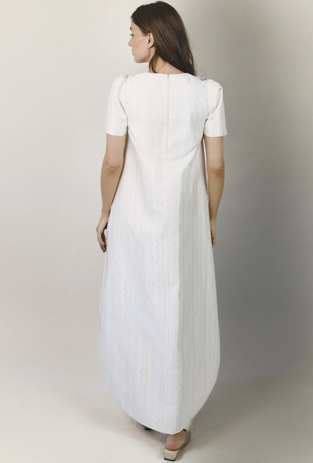 Cropped Cigar Pant - Ivory Squares Jacquard - Image 2