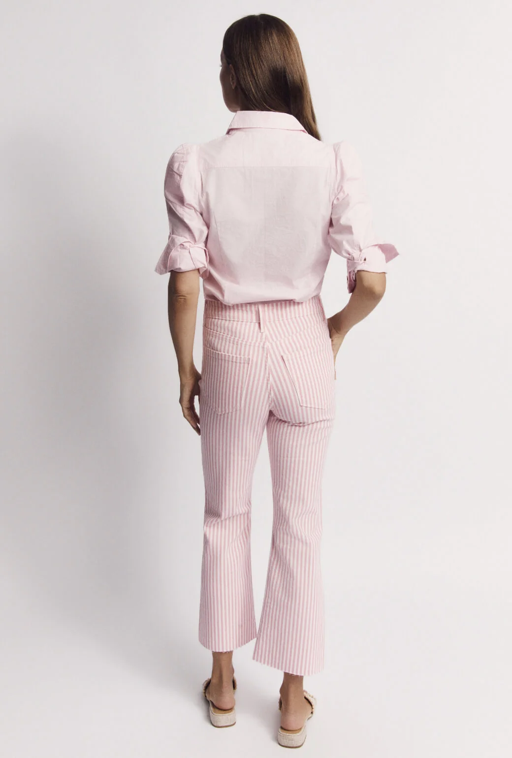 Cropped Flares - Pink Stripe - Image 7