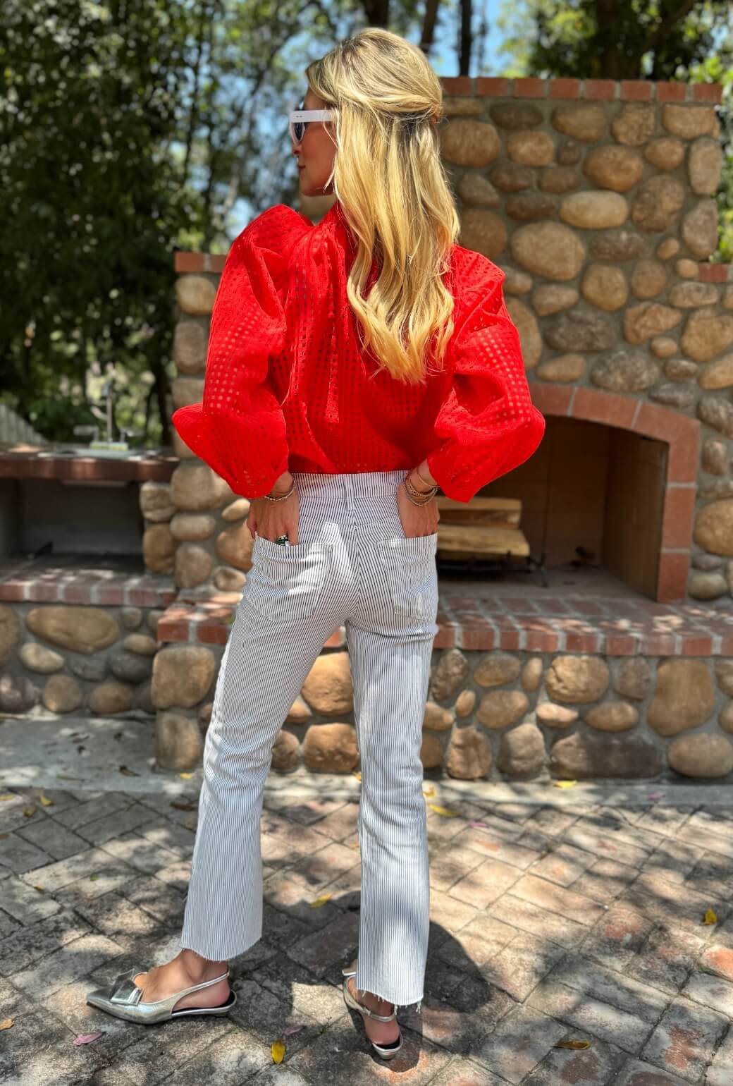 Cropped Flares - Railroad Stripe - Image 3