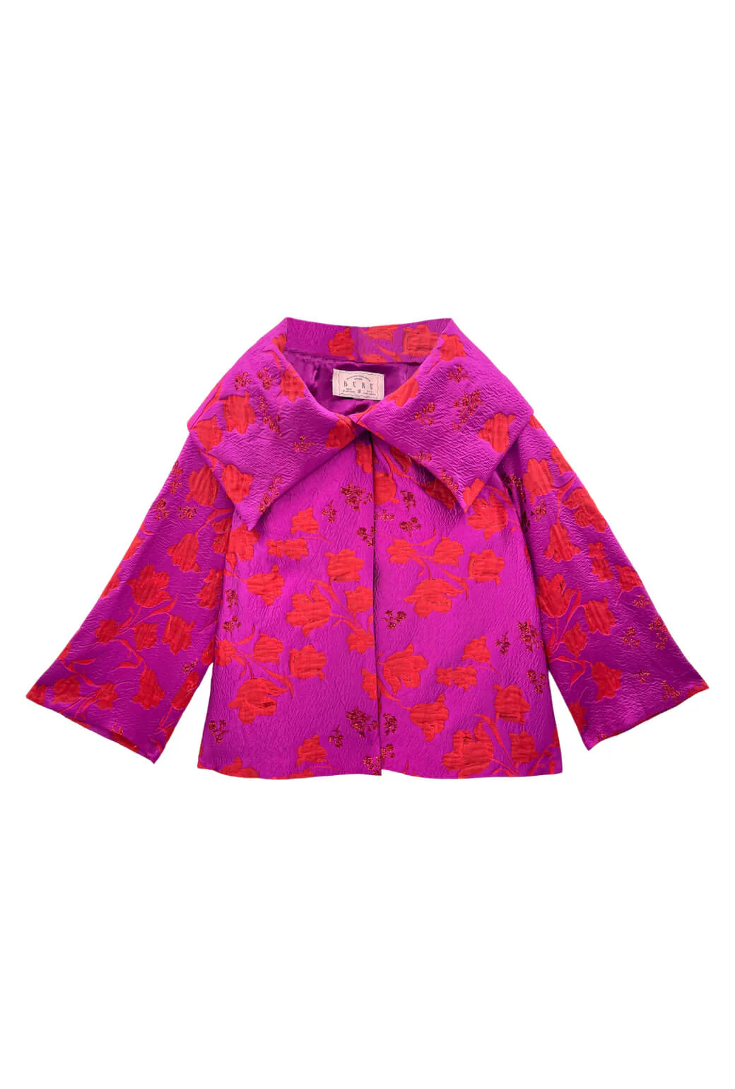Cropped Grace Coat - Rani Pink - Image 3