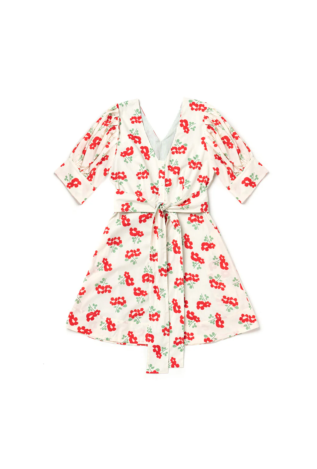 Deep V Day Gown - MINI - Rouge Fleur - Image 3