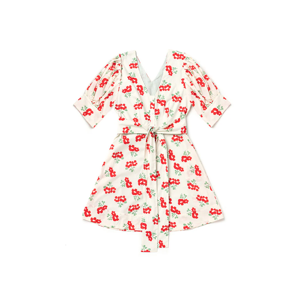 Deep V Day Gown - MINI - Rouge Fleur - Image 5