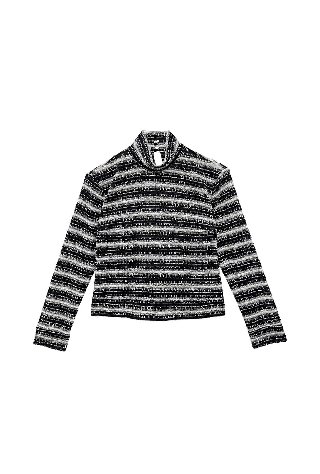 Diane Turtleneck - Black Lurex Bouclé - Image 4