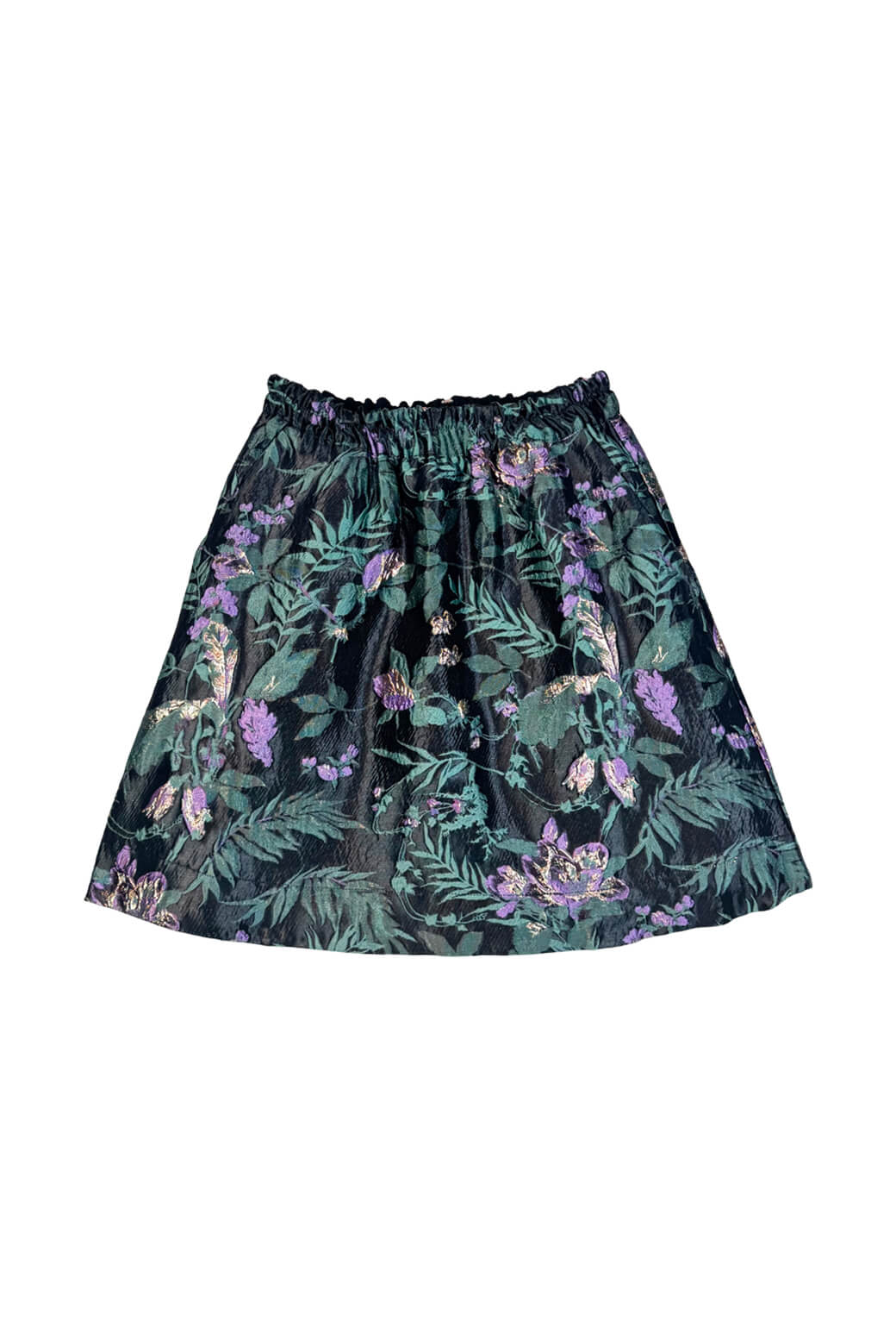 Everyday MINI Skirt - Sage & Lilac Brocade - Image 3