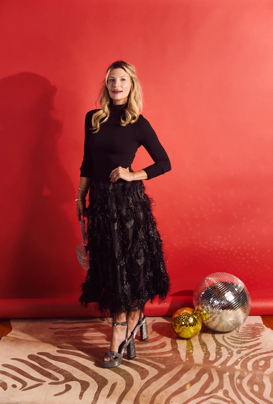 Eyelash Elastic Waist Skirt - Black - Image 7